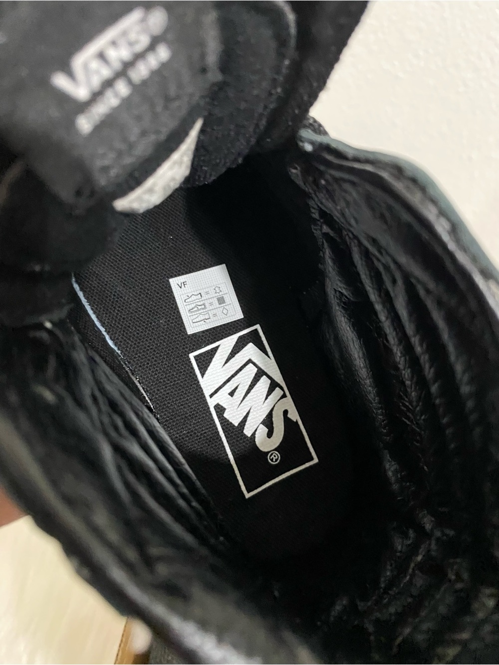 NEW Vans Black High-Top Sneakers with White Lightning Accent - Picture 8 of 8